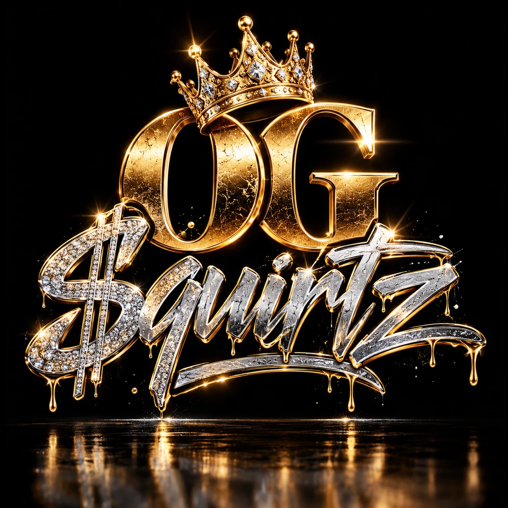 Crowned metallic gold OG $quirtz logo